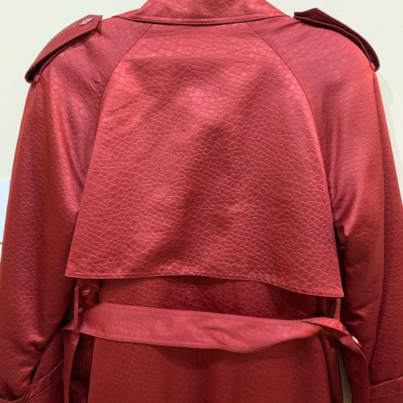 Vintage London Fog Burgundy Croc Trench 10 - Picture 12 of 15